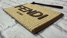 Load image into Gallery viewer, Fendi Raffia Wristlet/Pouch
