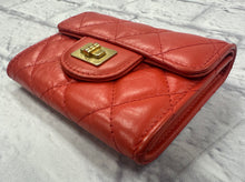 Load image into Gallery viewer, Chanel 2.55 Rouge Caviar Quilted Compact Wallet/Card Case

