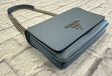 Load image into Gallery viewer, Prada Blue Calf Skin Chain Crossbody
