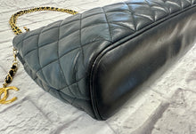Load image into Gallery viewer, Chanel Vintage Quilted Black Lambskin Shoulder Bag
