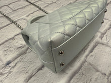 Load image into Gallery viewer, Chanel Iridescent Light Blue Quilted Caviar Mini Coco Top Handle
