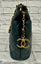 Load image into Gallery viewer, Chanel Vintage Quilted Black Lambskin Shoulder Bag
