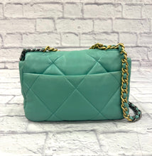 Load image into Gallery viewer, Chanel Small/Medium 19 Flap Bag Tiffany Blue
