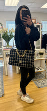 Load image into Gallery viewer, Chanel Black &amp; Beige Houndstooth Tweed Maxi 19
