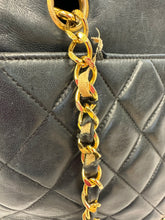 Load image into Gallery viewer, Chanel Vintage Quilted Black Lambskin Shoulder Bag
