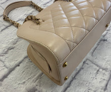 Load image into Gallery viewer, Chanel Beige Lambskin Zip Around Bowler Shoulder Bag

