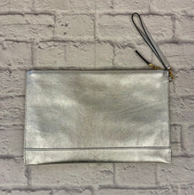 Load image into Gallery viewer, Fendi Roma Flat Silver Clutch
