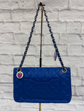 Load image into Gallery viewer, Chanel Electric Blue Seasonal Medium Single Flap

