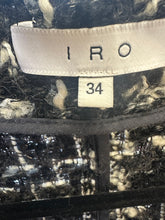 Load image into Gallery viewer, I R O Black &amp; White Tweed Jacket Sz 34

