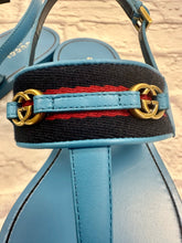 Load image into Gallery viewer, Gucci Interlocking G Web Sandal SZ 37.5
