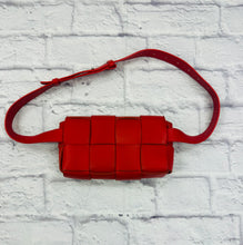 Load image into Gallery viewer, Bottega Veneta Red  Maxi Intrecciato Cassette Crossbody Bag
