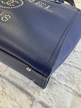 Load image into Gallery viewer, Chanel Navy Caviar Leather Small Deauville with Studded Logo
