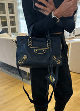 Load image into Gallery viewer, Balenciaga Le City Small Navy and Gold Hardware
