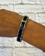 Load image into Gallery viewer, Hermes Navy &amp; Silver Bangle
