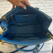 Load image into Gallery viewer, Prada Blue Bicolor Saffiano Tote
