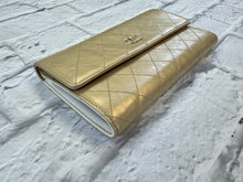 Load image into Gallery viewer, Chanel Vintage Gold Stitch Flap Wallet
