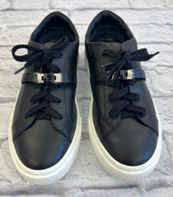 Load image into Gallery viewer, Hermes Black Leather Day Sneakers Size 40.5
