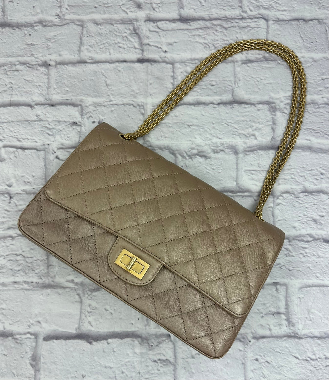 Chanel Metallic Quilted  Reissue Double Flap