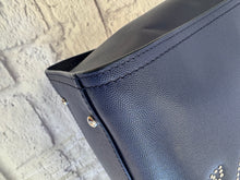 Load image into Gallery viewer, Chanel Navy Caviar Leather Small Deauville with Studded Logo
