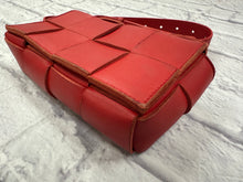 Load image into Gallery viewer, Bottega Veneta Red  Maxi Intrecciato Cassette Crossbody Bag
