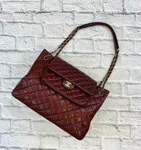 Load image into Gallery viewer, Chanel Burgundy Caviar Flap Front Tote Bag

