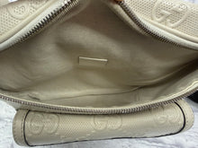 Load image into Gallery viewer, Gucci Cream GG Embossed Leather Belt Bag
