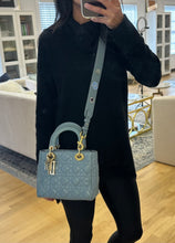 Load image into Gallery viewer, Christian Dior Small Blue Lady Dior Crossbody
