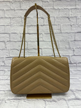 Load image into Gallery viewer, Saint Laurent Medium Natural Tan YSL Quilted Chain Shoulder Bag
