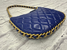 Load image into Gallery viewer, Chanel 2023 Blue Calfskin Chain Around Hobo
