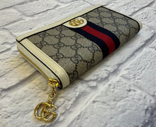 Load image into Gallery viewer, Gucci Ophidia Ivory Leather GG Zip Around Wallet
