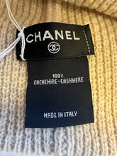 Load image into Gallery viewer, Chanel CC Cashmere Beige Beanie
