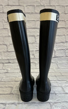 Load image into Gallery viewer, Chanel Black &amp; White Rain Boots Size 37
