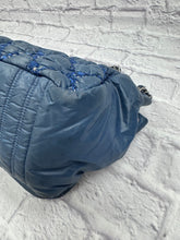 Load image into Gallery viewer, Chanel Blue Nylon Tweed Stitch Bubble Accordion Flap
