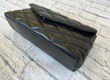 Load image into Gallery viewer, Saint Laurent Black Sade Puffer Clutch
