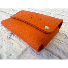 Load image into Gallery viewer, Hermes Orange Felt Mises Et Relances Playing Card Holder
