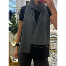 Load image into Gallery viewer, Hermes Silk &amp; Cashmere Grey Scarf
