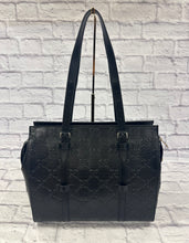 Load image into Gallery viewer, Gucci Black Embossed Buckle Shoulder Bag
