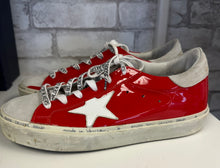 Load image into Gallery viewer, Golden Goose Red Patent Hi Star Sneakers SZ 40
