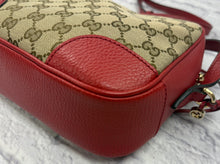 Load image into Gallery viewer, Gucci Red Leather Trim Camera Bag

