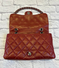 Load image into Gallery viewer, Chanel Burgundy Quilted Lambskin Accordion Flap Bag
