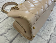 Load image into Gallery viewer, Chanel Beige Lambskin Zip Around Bowler Shoulder Bag
