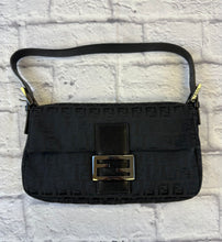 Load image into Gallery viewer, Fendi Black Zuchinno Baguette
