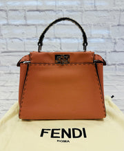 Load image into Gallery viewer, Fendi Terracotta Small  2 Way Peekaboo W/Snack Skin Handle
