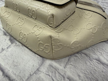 Load image into Gallery viewer, Gucci Cream GG Embossed Leather Belt Bag
