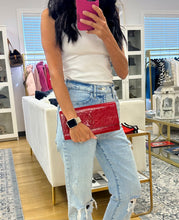 Load image into Gallery viewer, Saint Laurent Red Patent Clutch
