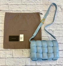 Load image into Gallery viewer, Bottega Veneta Ice Blue Nappa Intrecciato Padded Cassette Bag
