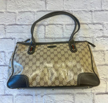 Load image into Gallery viewer, Gucci Crystal Monogram Coated Canvas Princy Tote
