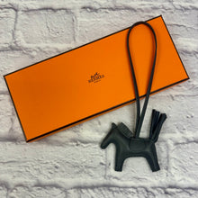 Load image into Gallery viewer, Hermes Grey Rodeo Bag Charm PM
