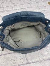 Load image into Gallery viewer, Chanel Blue Nylon Tweed Stitch Bubble Accordion Flap
