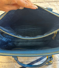 Load image into Gallery viewer, Prada Blue Bicolor Saffiano Tote
